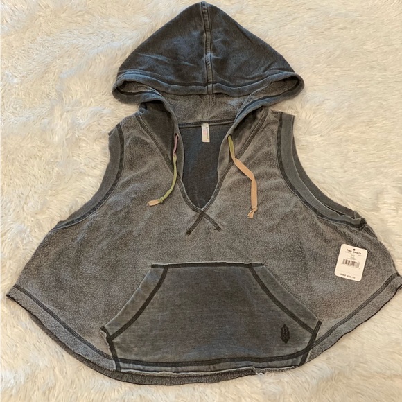 Free People Sleeveless hooded Sweat Shirt - Picture 4 of 10